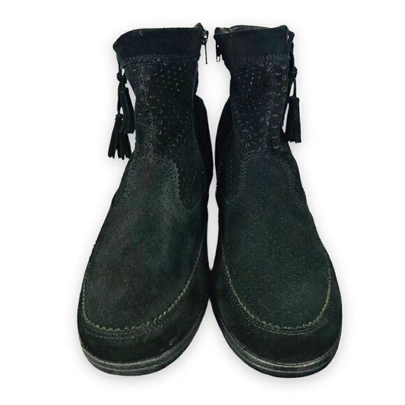 Skechers SKCH+3 Suede Hidden Wedge Boot Sneakers Black Women's 11 - Picture 3 of 11